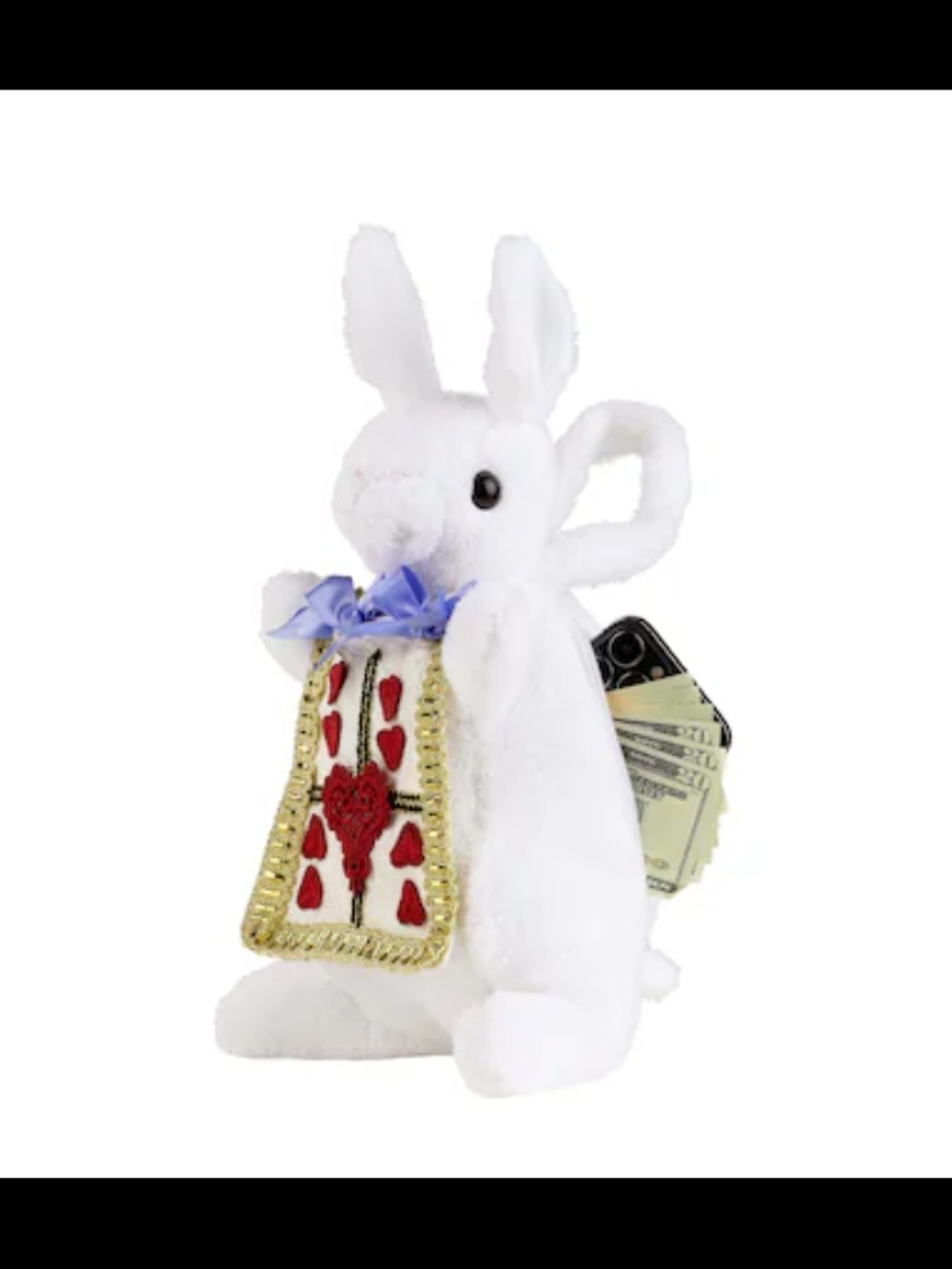 White Rabbit Plush Purse Alice In Wonderland Costume - Picture 5 of 5